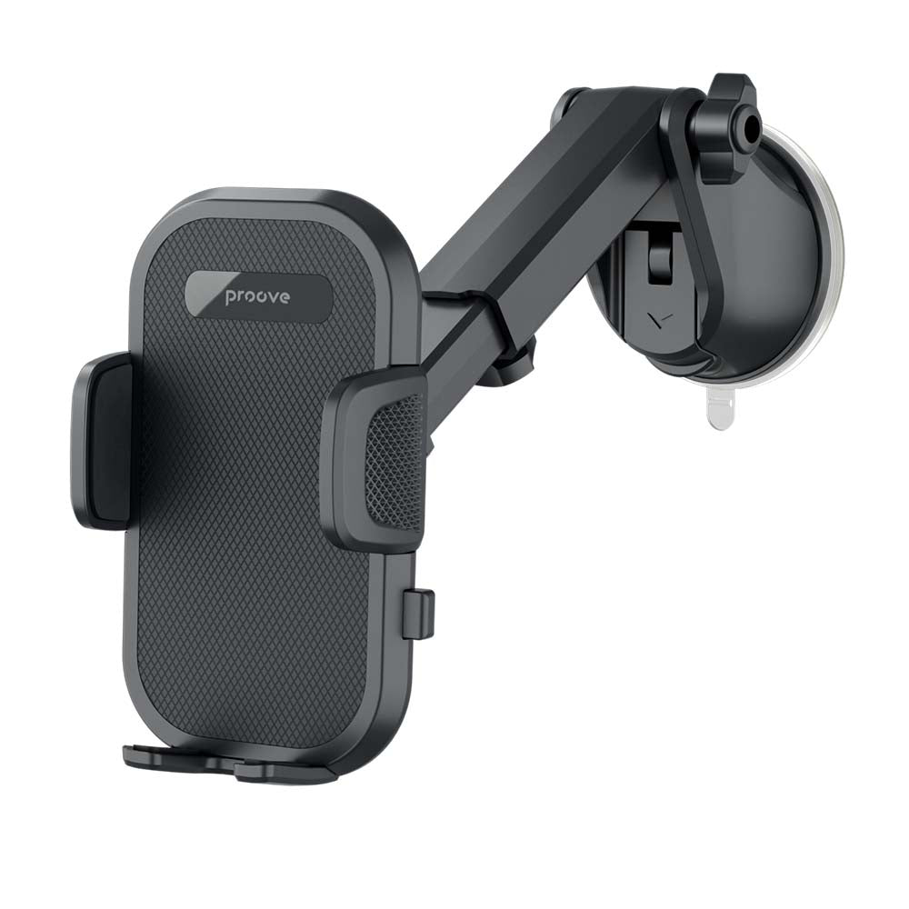 Proove - Car Holder Longway Plaid (CHLP00000001) - for Windshield/Dashboard, with Suction Cup, 4.7''-6.9" Phones - Black