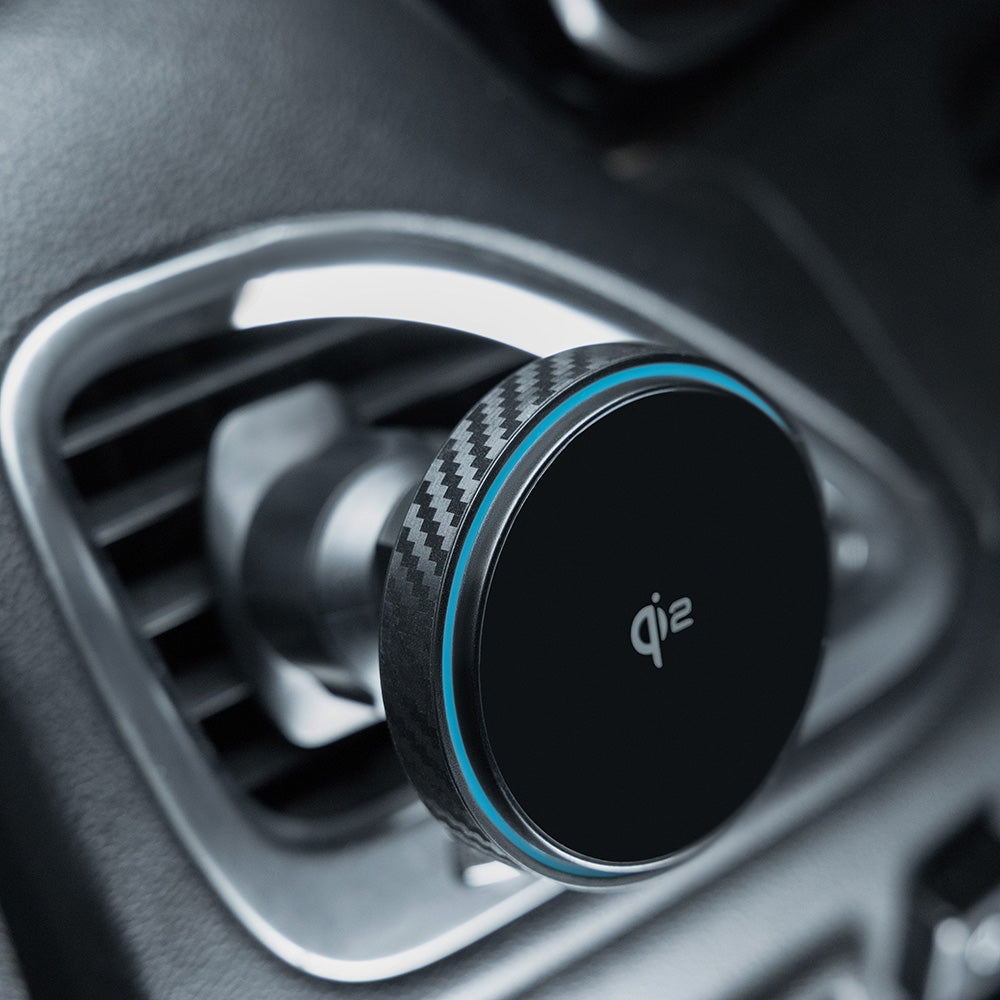 Proove - Car Holder with Wireless Charging Graphite Circle (WHGC15010001) - for Air Vent, Qi2, 15W, LED Indicator - Blac