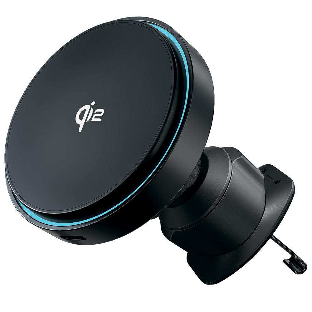 Proove - Car Holder with Wireless Charging Light Circle (WHLC15010002) - for Air Vent, Magnetic Grip, Qi2 15W - Metallic