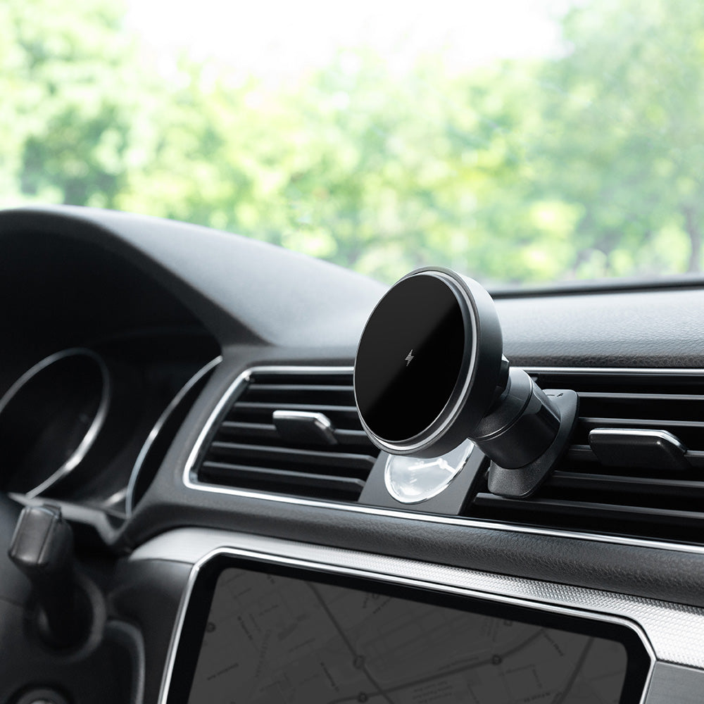 Proove - Car Holder with Wireless Charging Light Circle (WHLC15010001) - MagSafe, for Air Vent, 360°, 15W, Blue LED - Bl