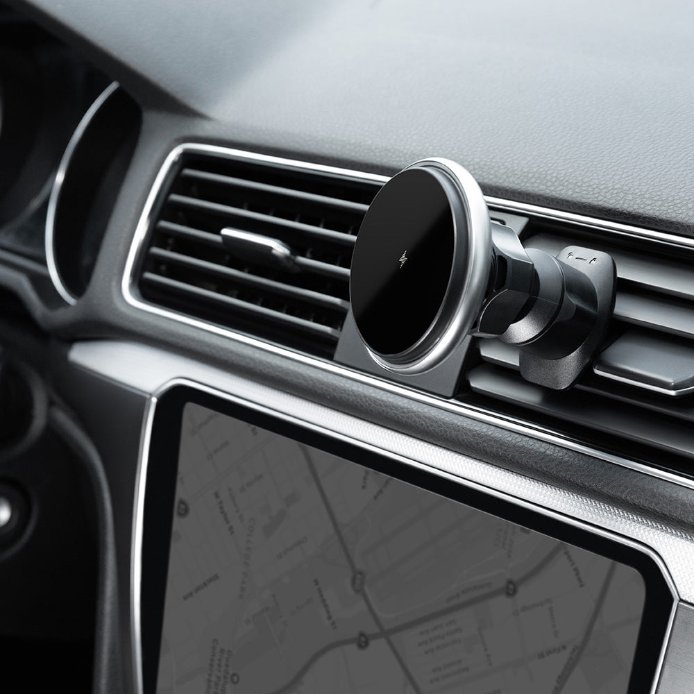 Proove - Car Holder with Wireless Charging Magic Circle (WHMC15020006) - for Air Vent, Magnetic, Zinc Alloy, 15W - Silve