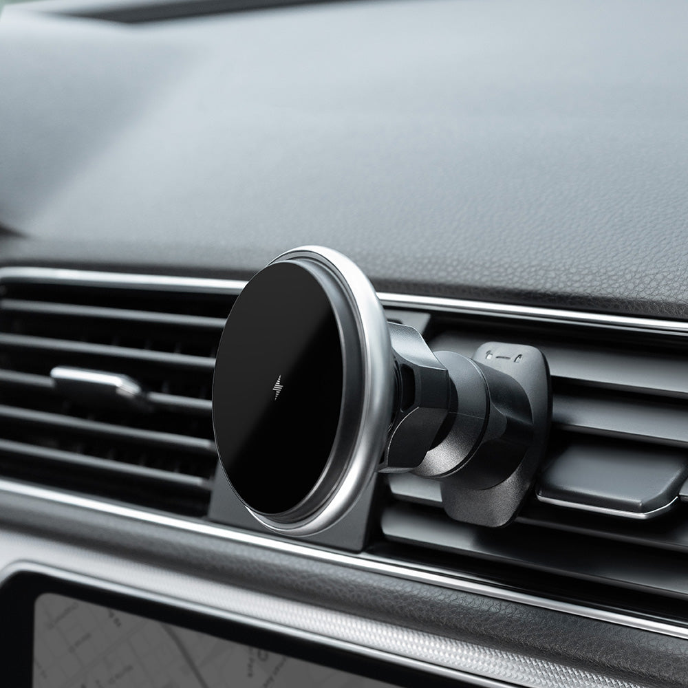 Proove - Car Holder with Wireless Charging Magic Circle (WHMC15020006) - for Air Vent, Magnetic, Zinc Alloy, 15W - Silve