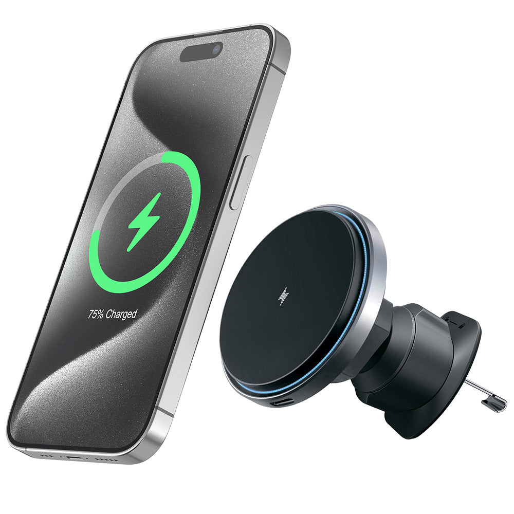 Proove - Car Holder with Wireless Charging Magic Circle Pro (WHMP15010001) - MagSafe, for Air Vent, 360, Qi2 15W, LED - 
