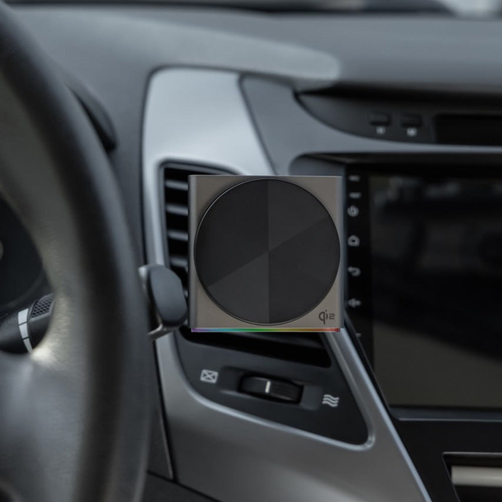 Proove - Car Holder with Wireless Charging Neostorm (WHNS15002003) - for Air Vent, Magnetic, Qi2, 15W, RGB, Aluminum - G