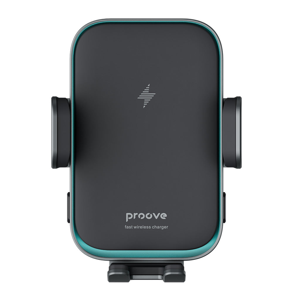 Proove - Car Holder with Wireless Charging Triple Clamp Pro (WHTP15010004) - 2in1 Mount, Automatic, LED, Qi2 15W - Metal