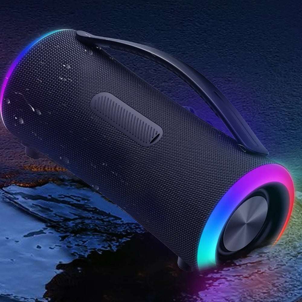 Havit - Wireless Speaker (SK834BT) - Type-C, Bluetooth 5.3, TWS, TF, FM, USB, RGB Lights, IPX6, 4000mAh - Black