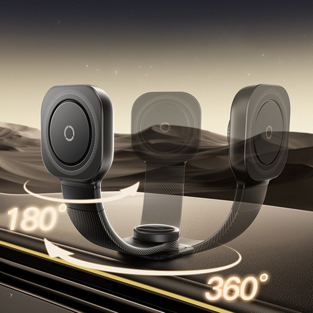 Baseus - Car Holder PrimeTrip C03 Pro (C0013A01) - Magnetic, for Dashboard, Adjustable, Type-C, 3M Adhesive - Black