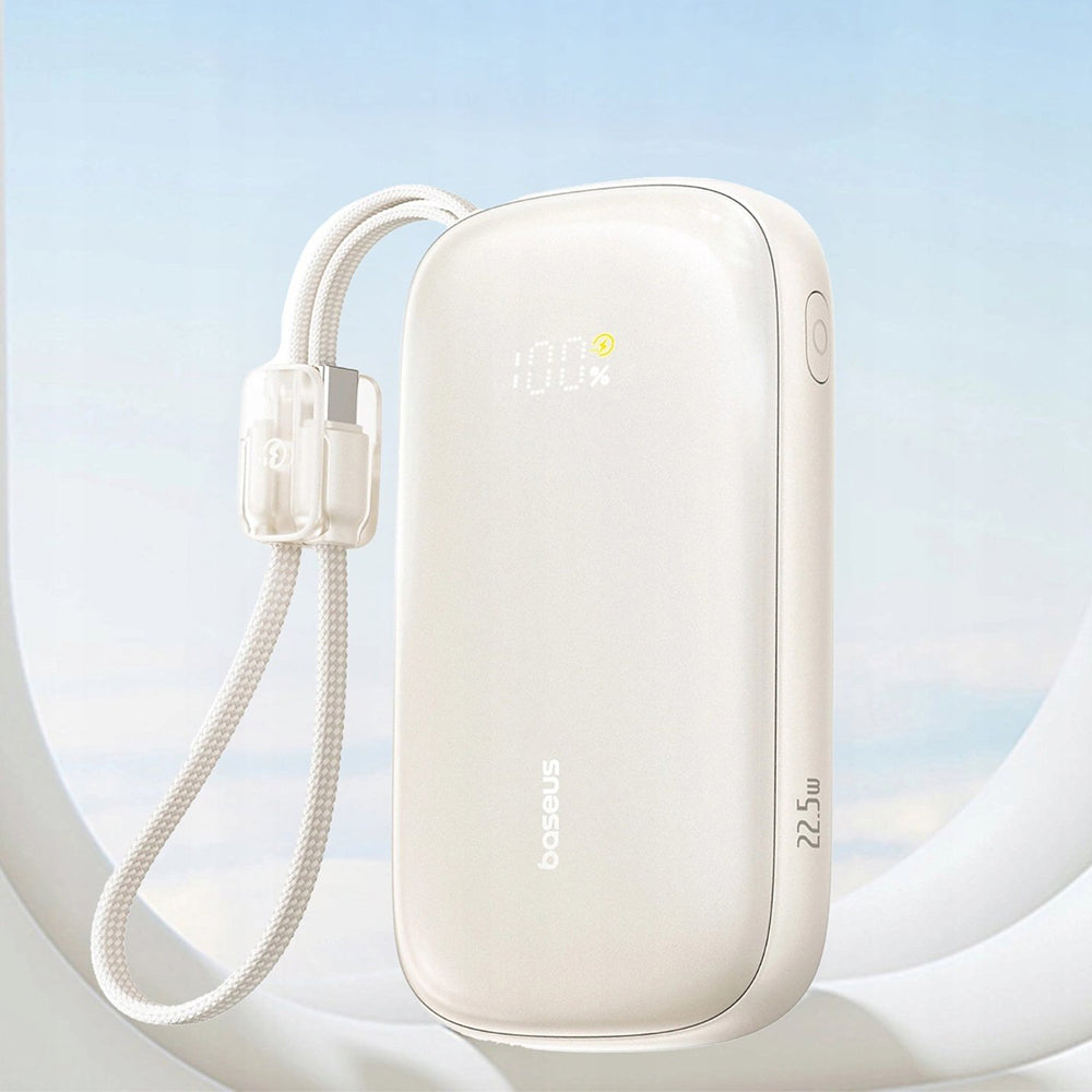 Baseus - Power Bank EnerFill FC21 Qpow 3 Ultra (E0027M01) - Detachable Cable, 20000mAh, 22.5W, USB, USB-C - Natural Tita
