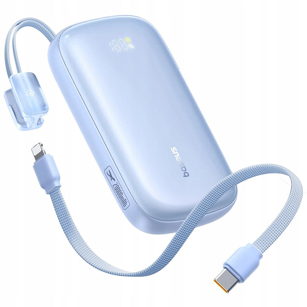Baseus - Power Bank EnerFill FC21 Qpow 3 Ultra (E0027L03) - with Detachable Cable, 10000mAh, 22.5W, USB, USB-C - Galaxy 
