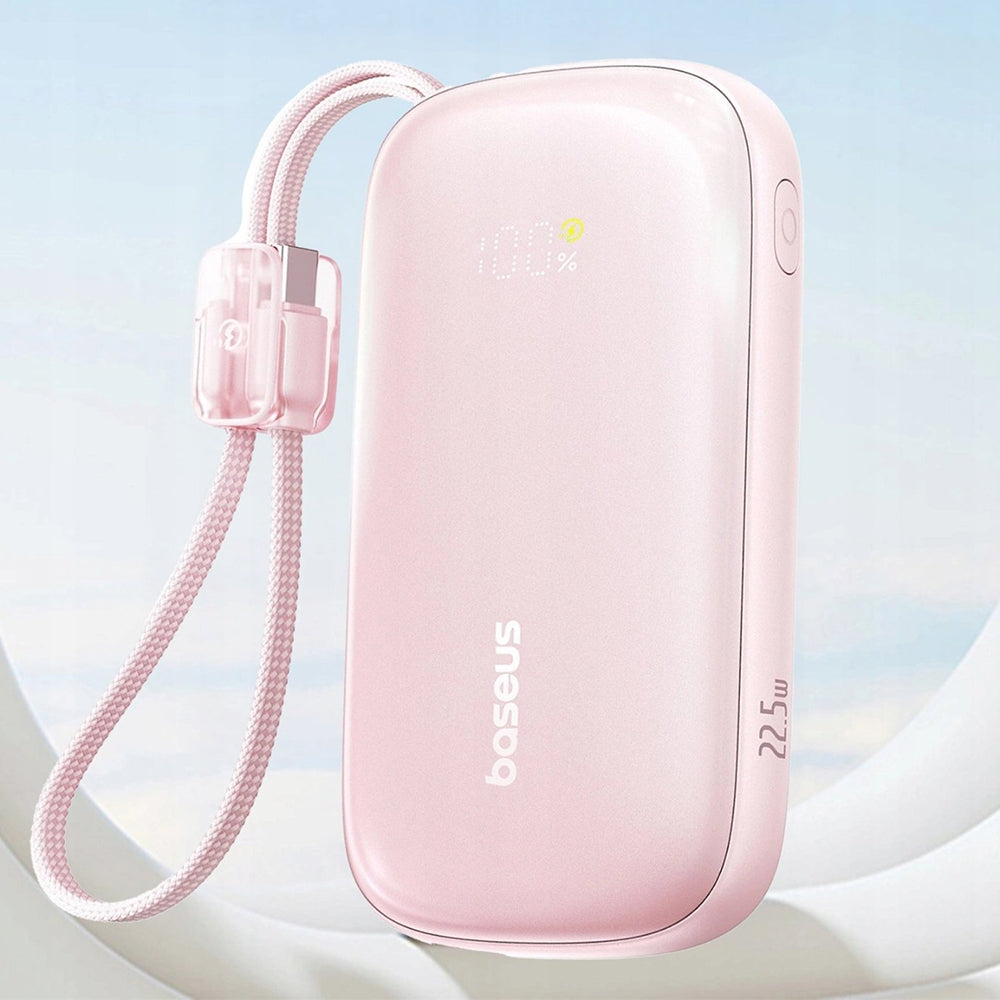 Baseus - Power Bank EnerFill FC21 Qpow 3 Ultra (E0027L02) - with Detachable Cable, 10000mAh, 22.5W, USB, USB-C - Nebula 