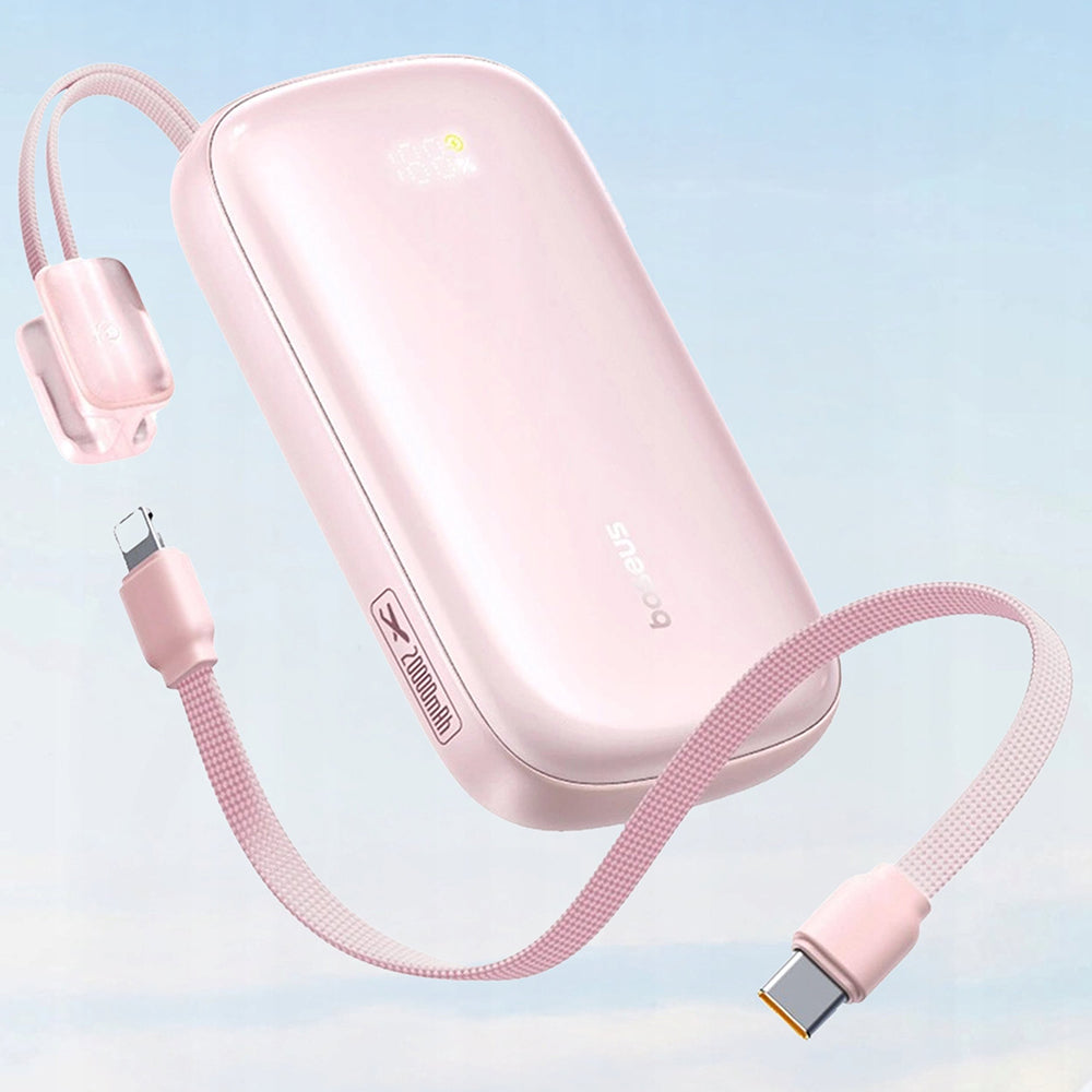 Baseus - Power Bank EnerFill FC21 Qpow 3 Ultra (E0027L02) - with Detachable Cable, 10000mAh, 22.5W, USB, USB-C - Nebula 