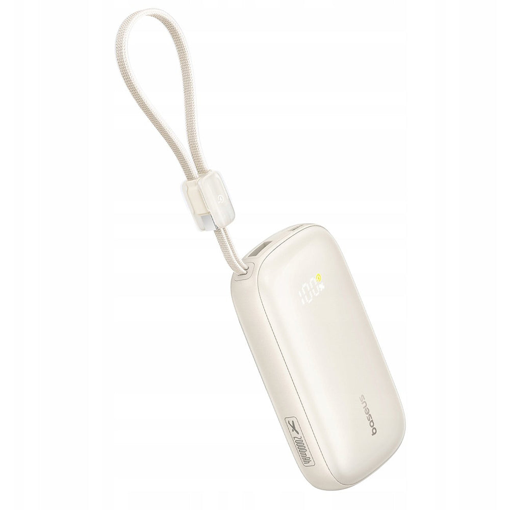 Baseus - Power Bank EnerFill FC21 Qpow 3 Ultra (E0027L01) - Detachable Cable, 10000mAh, 22.5W, USB, USB-C - Natural Tita