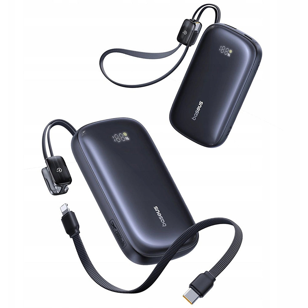 Baseus - Power Bank EnerFill FC21 Qpow 3 Ultra (E0027L00) - with Detachable Cable, 10000mAh, 22.5W, USB, USB-C - Cosmic 