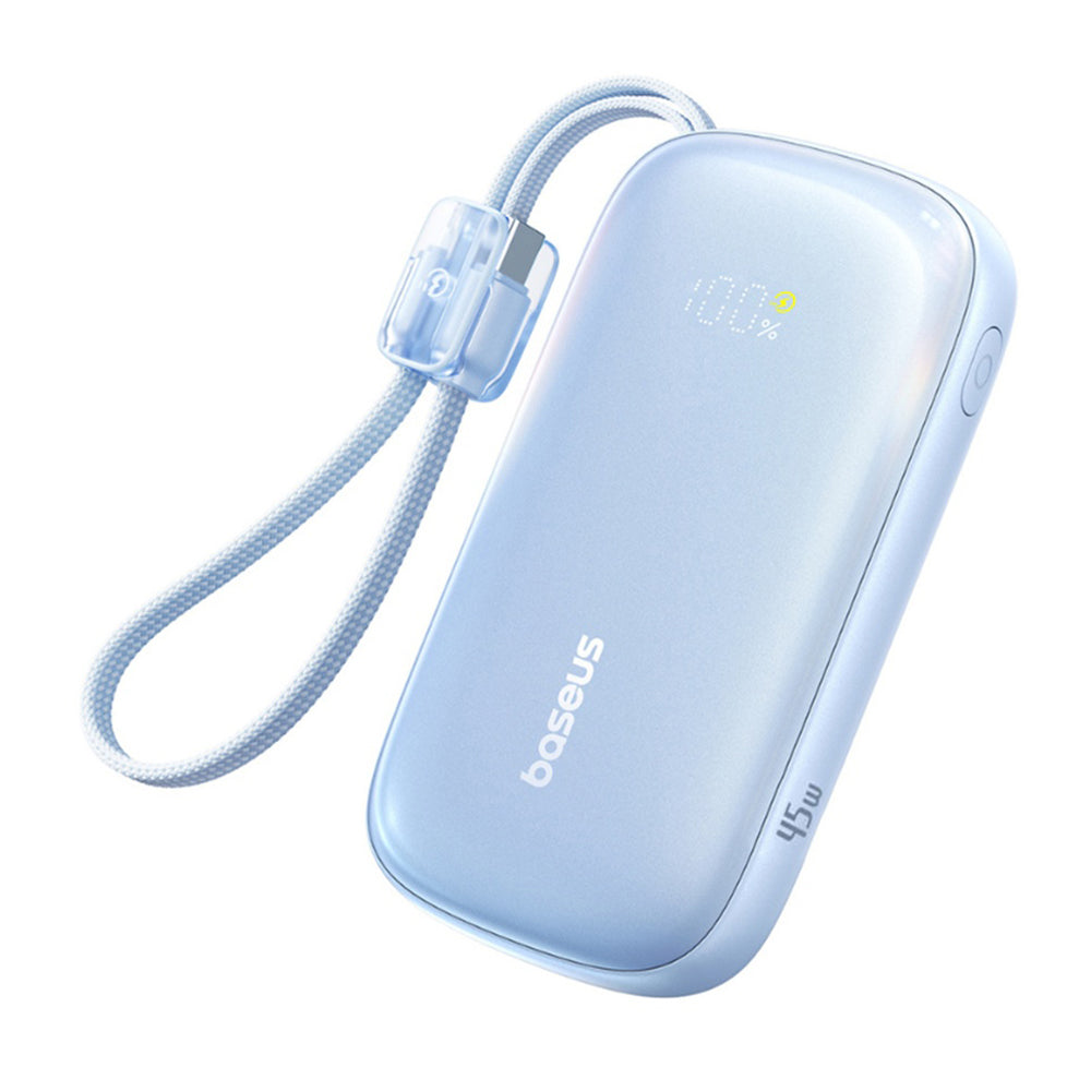 Baseus - Power Bank EnerFill FC21 Qpow 3 Ultra (E0027Q03) - with Detachable Cable, 10000mAh, 45W, USB, USB-C - Galaxy Bl