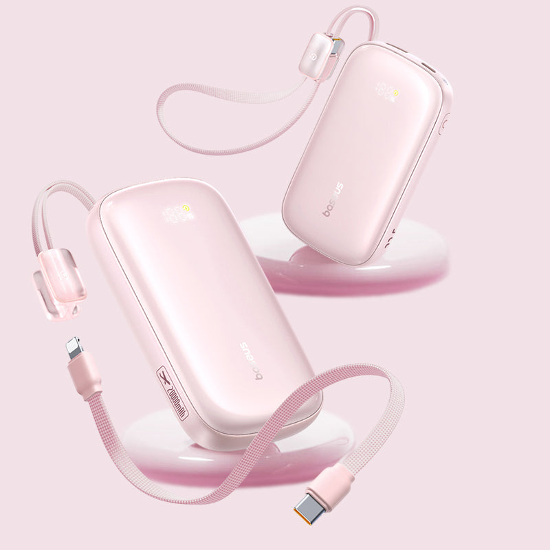 Baseus - Power Bank EnerFill FC21 Qpow 3 Ultra (E0027Q02) - Detachable Cable, 10000mAh, 45W, Digital Display - Nebula Pi