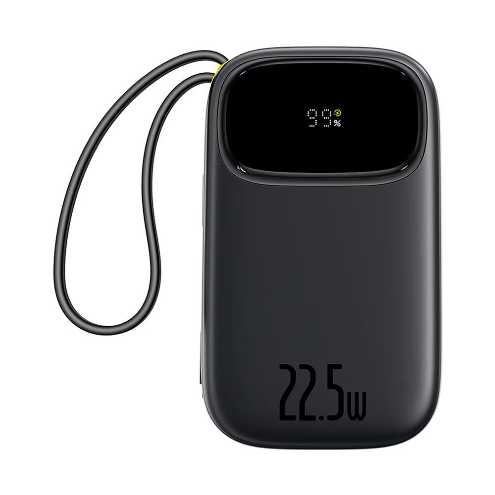 Baseus - Power Bank EnerFill FC31 (P10082106123-00) - USB, Type-C, with Cable, 22.5W, 10000mAh, Digital Display - Black