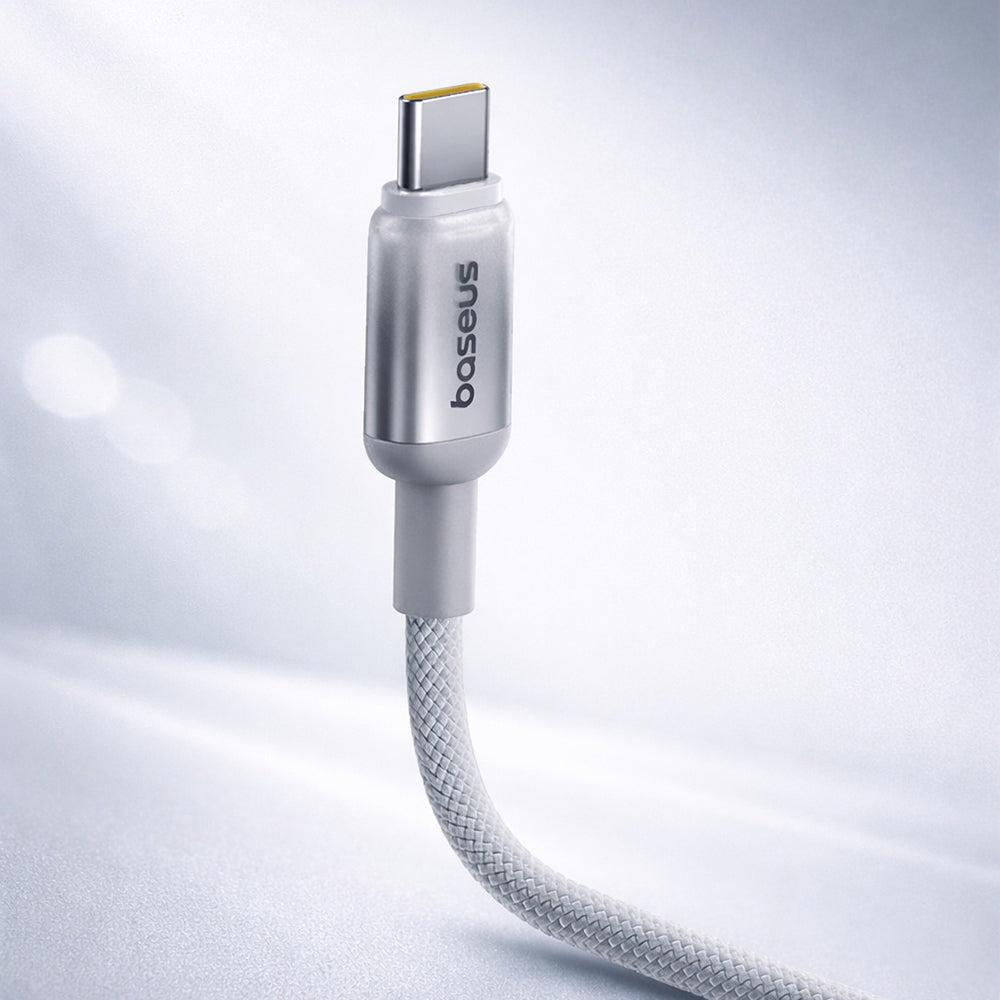 Baseus - Data Cable Discolor Series (E0420801) - USB to Type-C, Braided Nylon Cord, 480Mbps, 100W, 2m - Blue/Green
