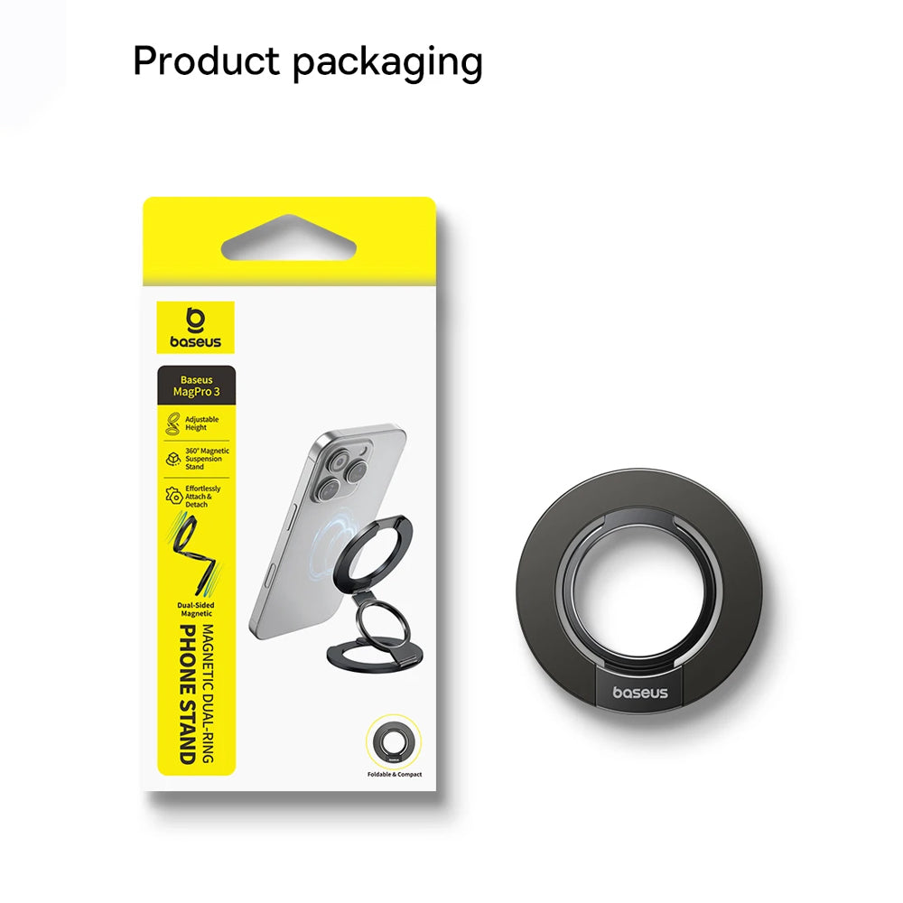 Baseus - Desk Holder MagPro 3 (Z0004800) - Magnetic, Dual-Ring - Cosmic Black