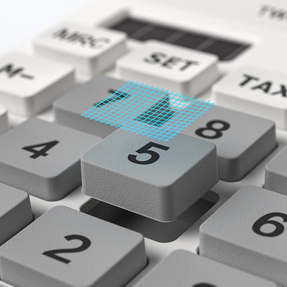 Yesido - Desk Calculator (EC10) - LCD Display, Ergonomic Design, Solar and Battery Power Source, MAx 12 Digits of Number