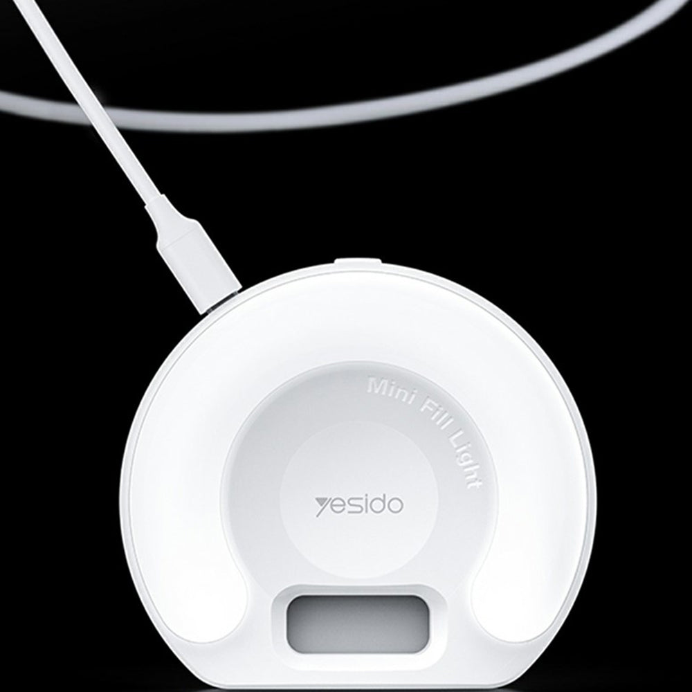 Yesido - LED Selfie Light with Phone Clip (DH13) - 400mAh, 6.8W, 3 Lights Mode - White