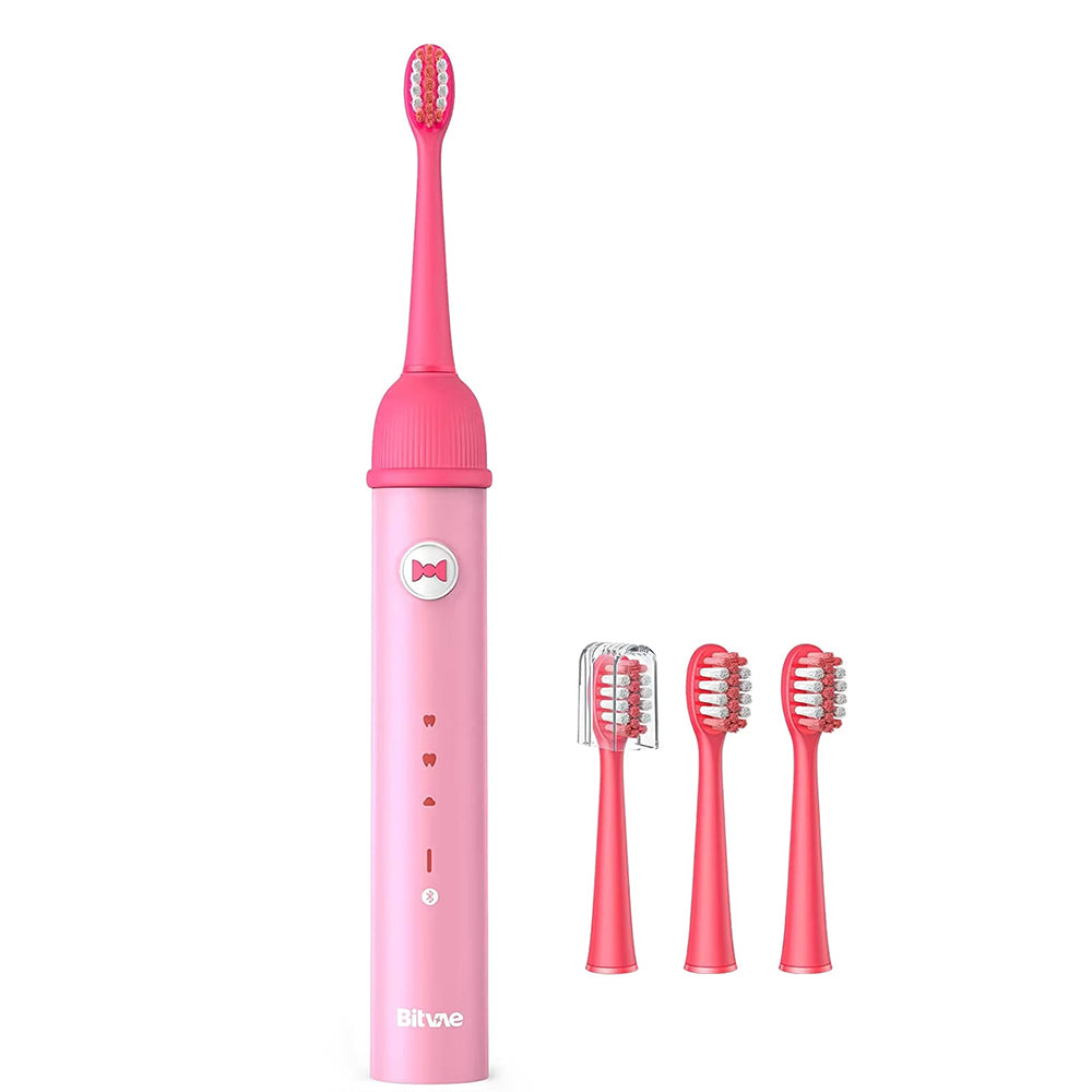 Bitvae - Electric Toothbrush (BVK7S) - Sonic, for Kids, 3 Smart Modes, with App, 3 Tips Set, Pressure Sensor, IPX7 - Pin