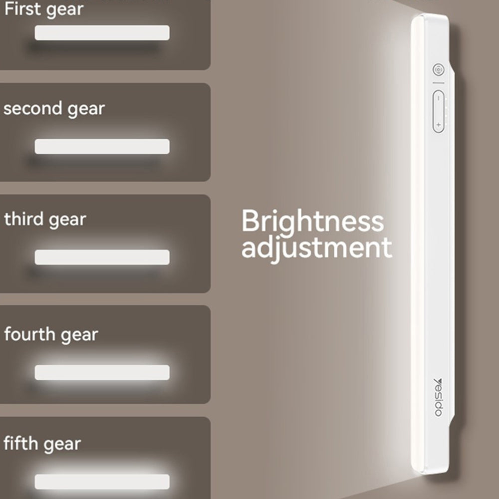 Yesido - Wireless Reading Light (DH11) - Type-C, 3600mAh, Multi-Angle Adjustable, 5 Levels of Brightness - White