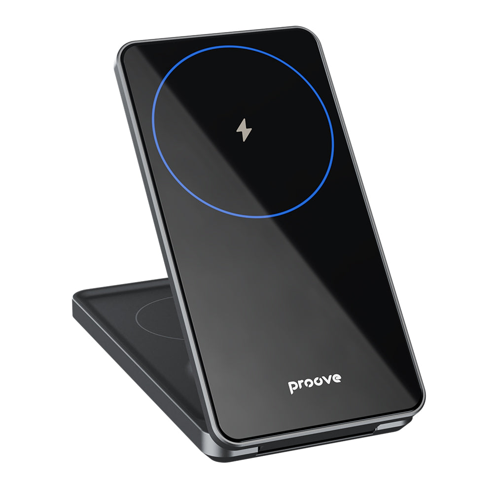 Proove - Wireless Charging Station Metal Edge (WSME15010003) - MagSafe, for iPhone, AirPods, iWatch, Foldable, 15W - Gre