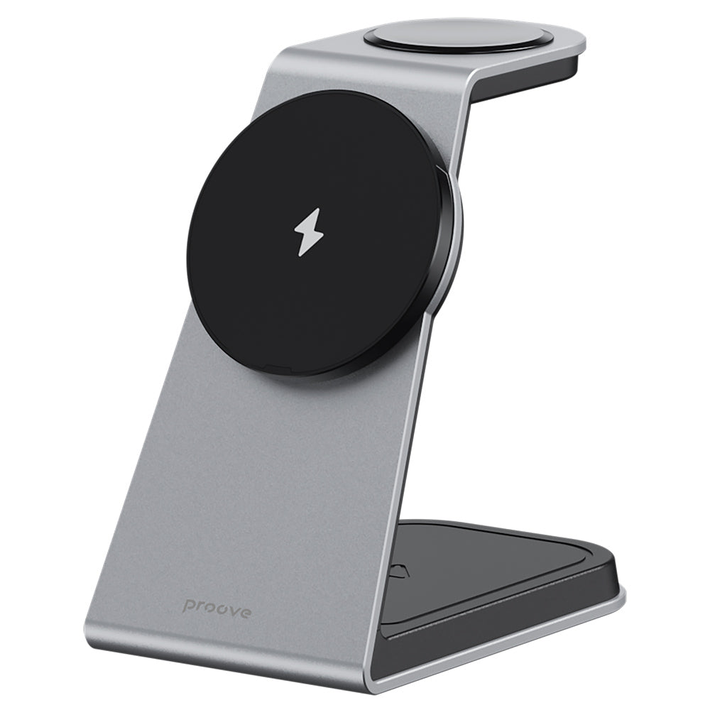 Proove - Wireless Charging Station Omni Power (WSOP15020003) - MagSafe, 3in1, for iPhone, AirPods, Apple Watch, 15W - Gr