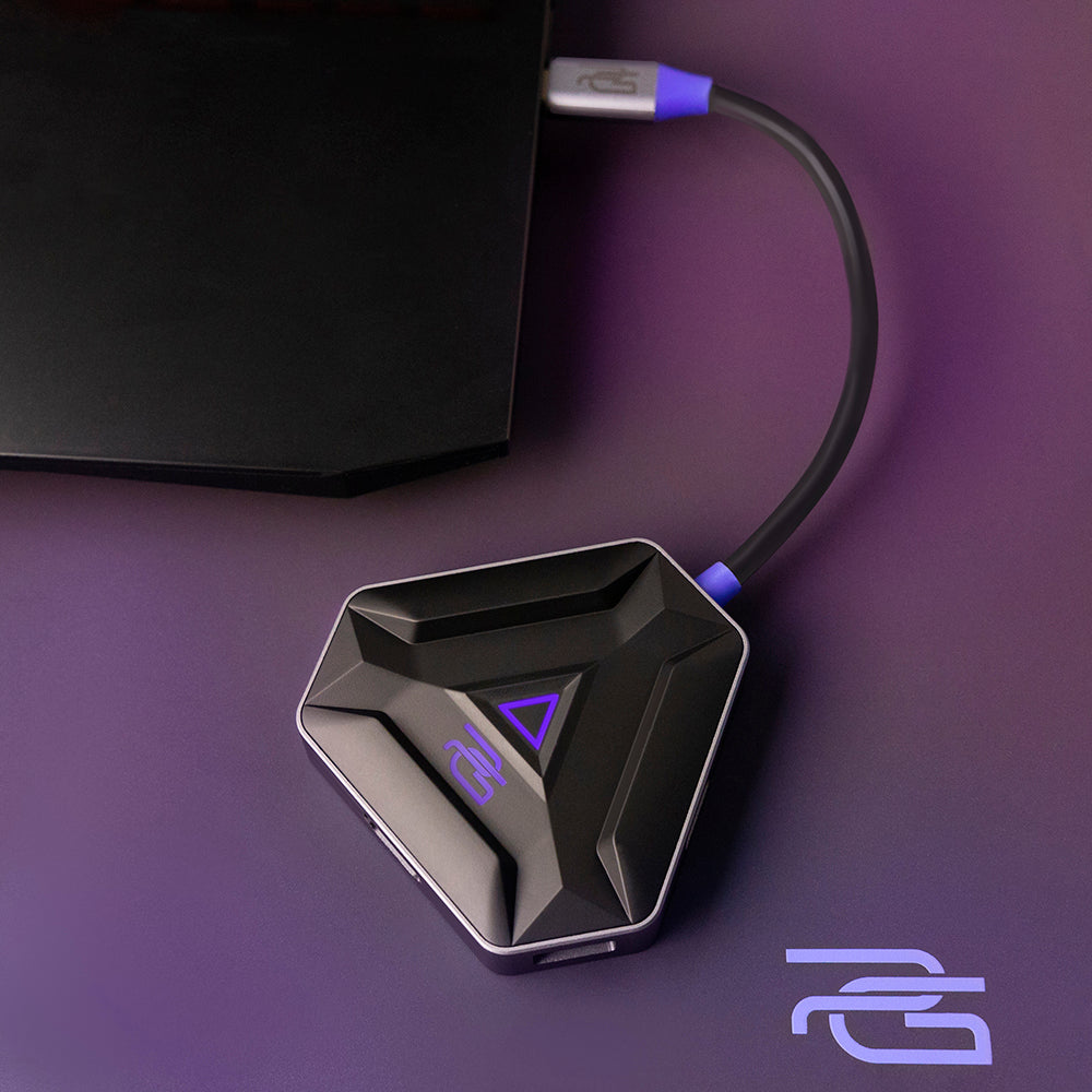 Proove - Docking Station Gaming Spectre 5in1 (HBPG10221205) - Type-C to 2x USB 3.0, Type-C, HDMI, PD100W - Dark Grey