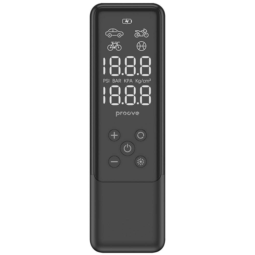 Proove - Car Pump Assistant Mini (PPAM85010901) - Portable Compressor, Digital Display, for Cigarette Lighter, 85W - Bla