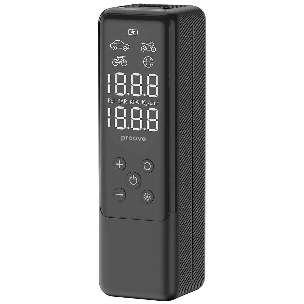 Proove - Car Pump Assistant Mini (PPAM85010901) - Portable Compressor, Digital Display, for Cigarette Lighter, 85W - Bla