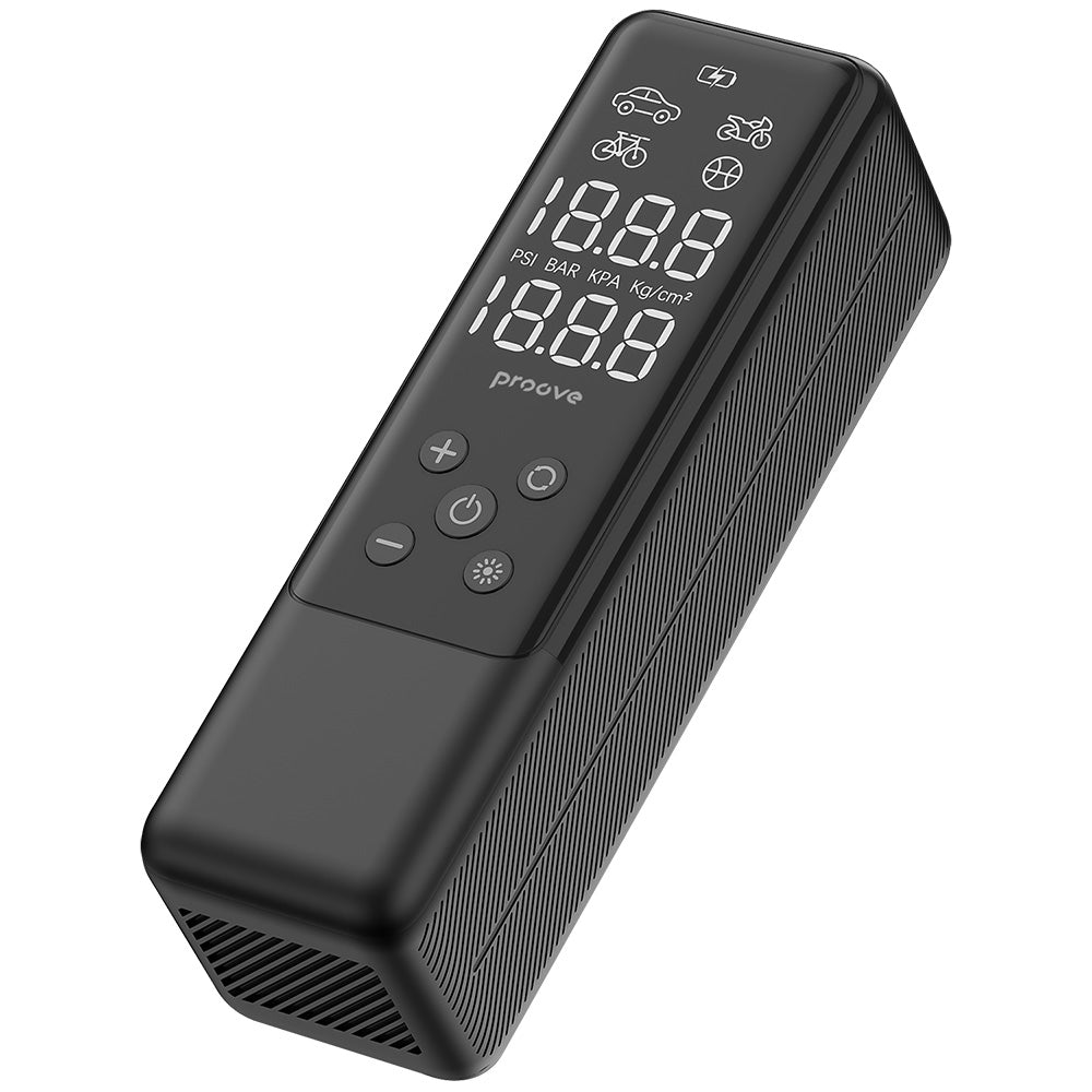 Proove - Car Pump Assistant Mini (PPAM85010901) - Portable Compressor, Digital Display, for Cigarette Lighter, 85W - Bla