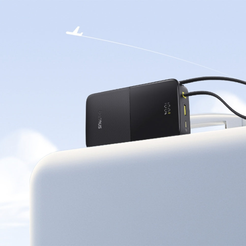 Baseus - Power Bank EnerFill Bipow2 Pro (E0027701) - Built-in USB-C Cable, 20000mAh, 22.5W, Digital Display - Cosmic Bla