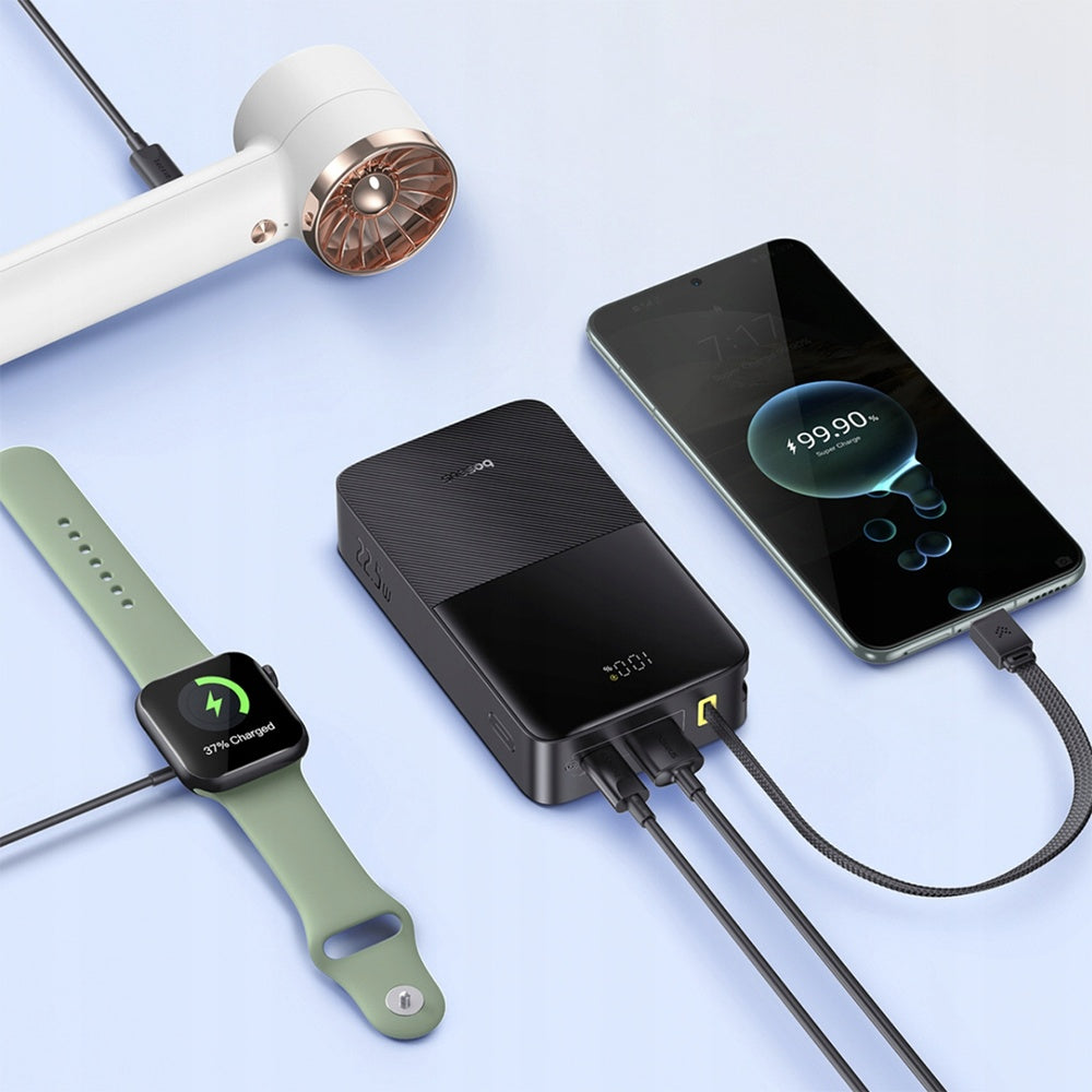 Baseus - Power Bank EnerFill Bipow2 Pro (E0027701) - Built-in USB-C Cable, 20000mAh, 22.5W, Digital Display - Cosmic Bla