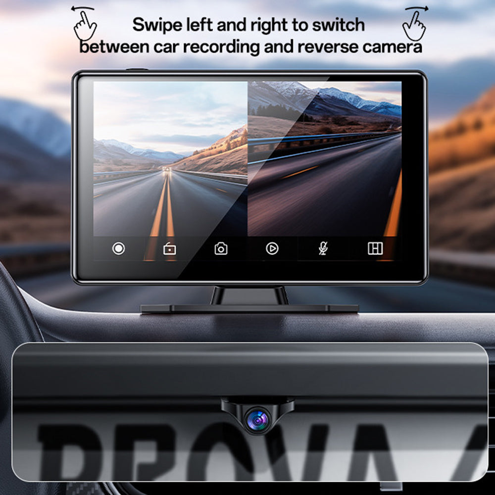 Yesido - Wireless Car Stereo (KM18) - Dual HD Camera, Bluetooth 5.2, Plug&Play, CarPlay, Android Auto, AirPlay - Black