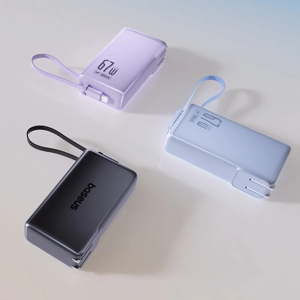 Baseus - Power Bank Nomos NT11 Omni (P10078807123-00) - With USB-C Cable, 10000mAh, 67W, Digital Display - Cosmic Black
