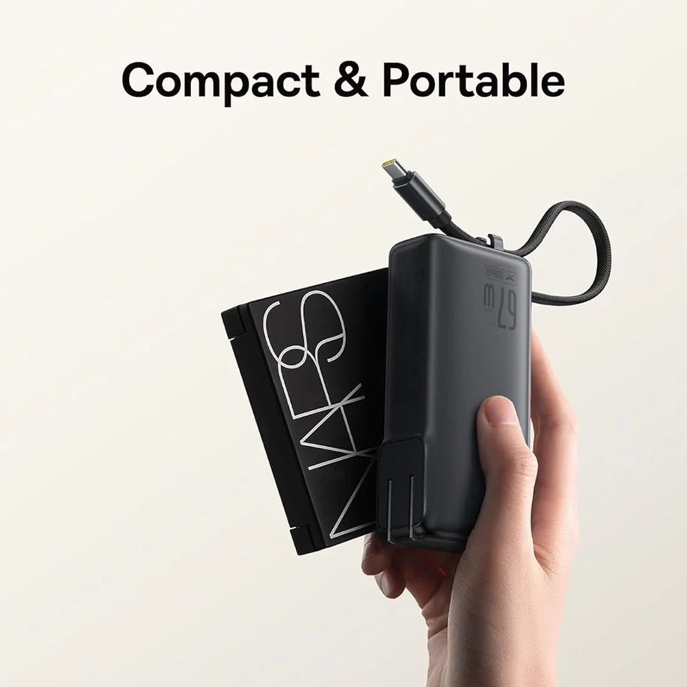Baseus - Power Bank Nomos NT11 Omni (P10078807123-00) - With USB-C Cable, 10000mAh, 67W, Digital Display - Cosmic Black