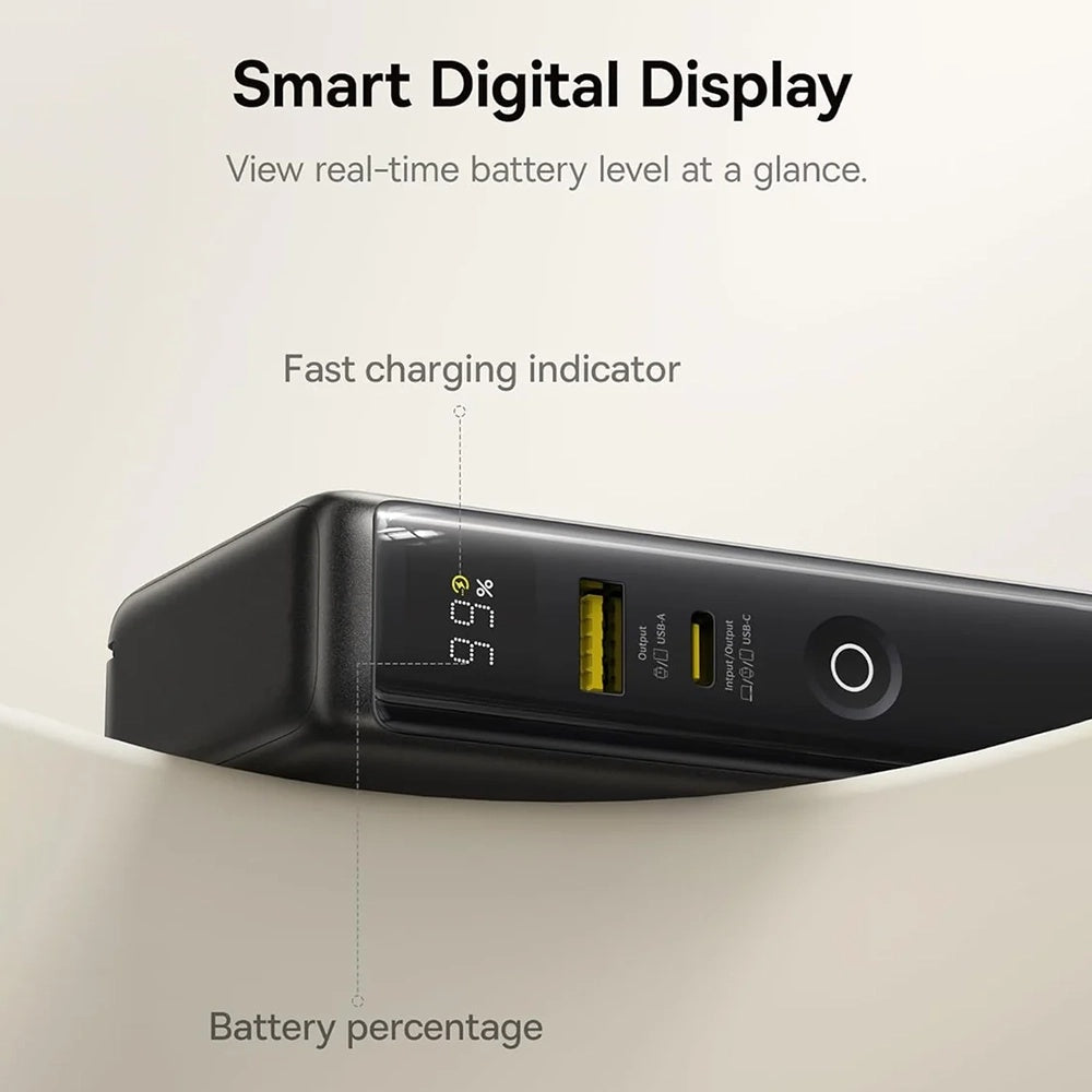 Baseus - Power Bank Nomos NT11 Omni (P10078807123-00) - With USB-C Cable, 10000mAh, 67W, Digital Display - Cosmic Black