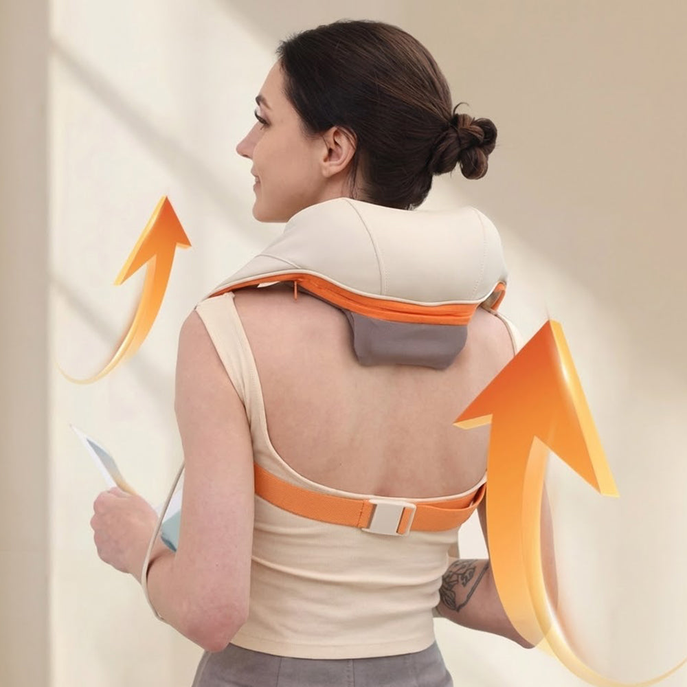 Yesido - Neck Massager (MG16) - 3 Massage Modes, Integrated Heat Therapy, Shiatsu Kneading Technology, 2000mAh - Beige