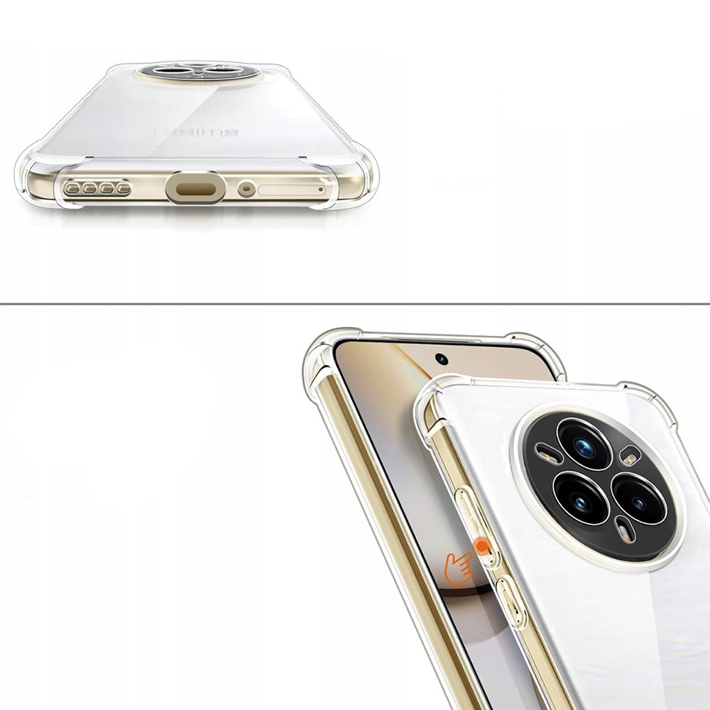 Techsuit - Shockproof Clear Silicone [Round Camera Cutout] - Realme GT 8 Pro - Clear
