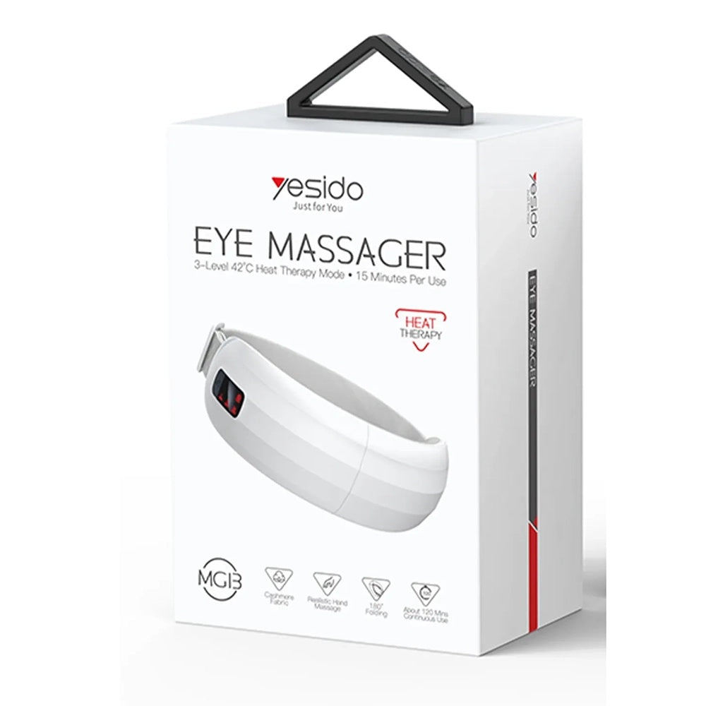 Yesido - Eye Massager (MG13) - Type-C, Rechargeable, Adjustable, 3-Level Temperature Adjustment, 600mAh - White