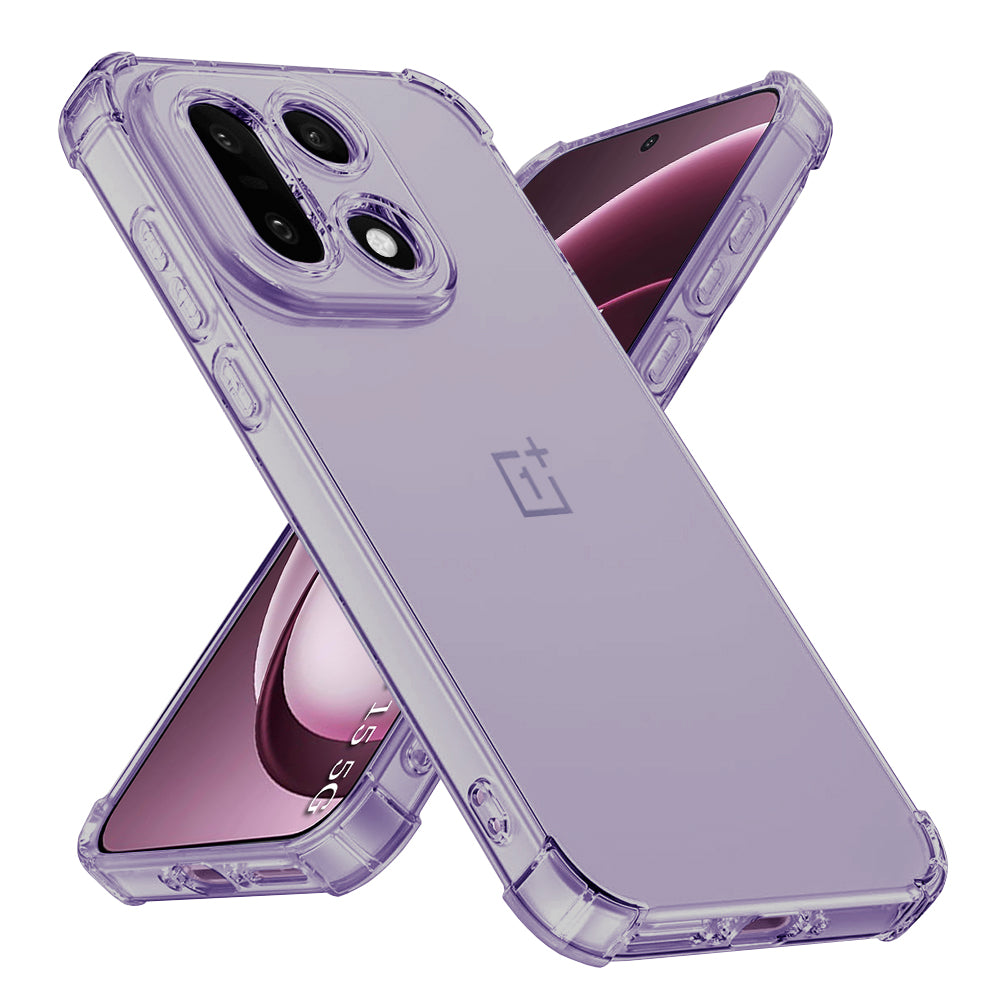 Techsuit - Shockproof Clear Silicone - OnePlus 15 - Smoke Black