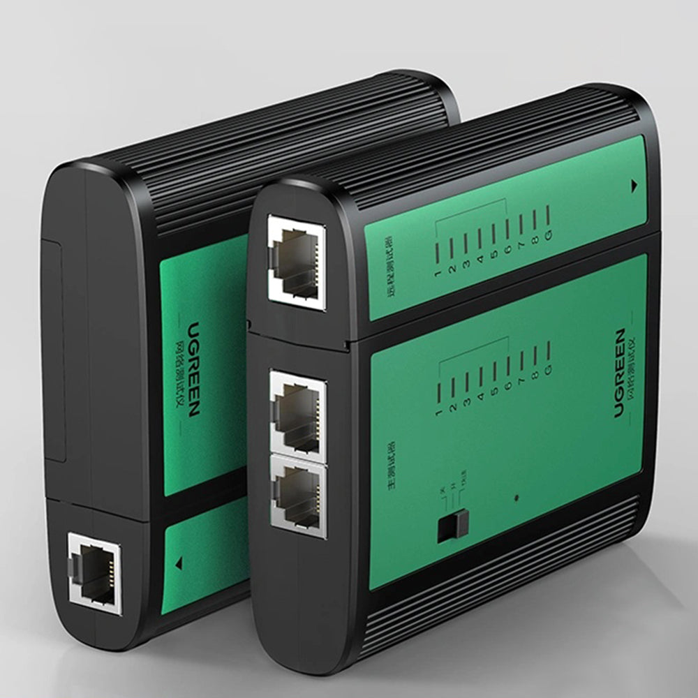 Ugreen - Network Cable Tester NW167 (10950) - 9V Carbon Battery, Ethernet / Telephone Cable - Black
