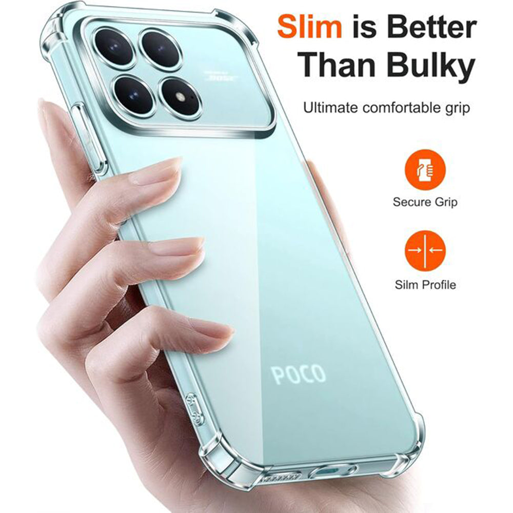 Techsuit - Shockproof Clear Silicone - Xiaomi Poco F8 Pro - Clear
