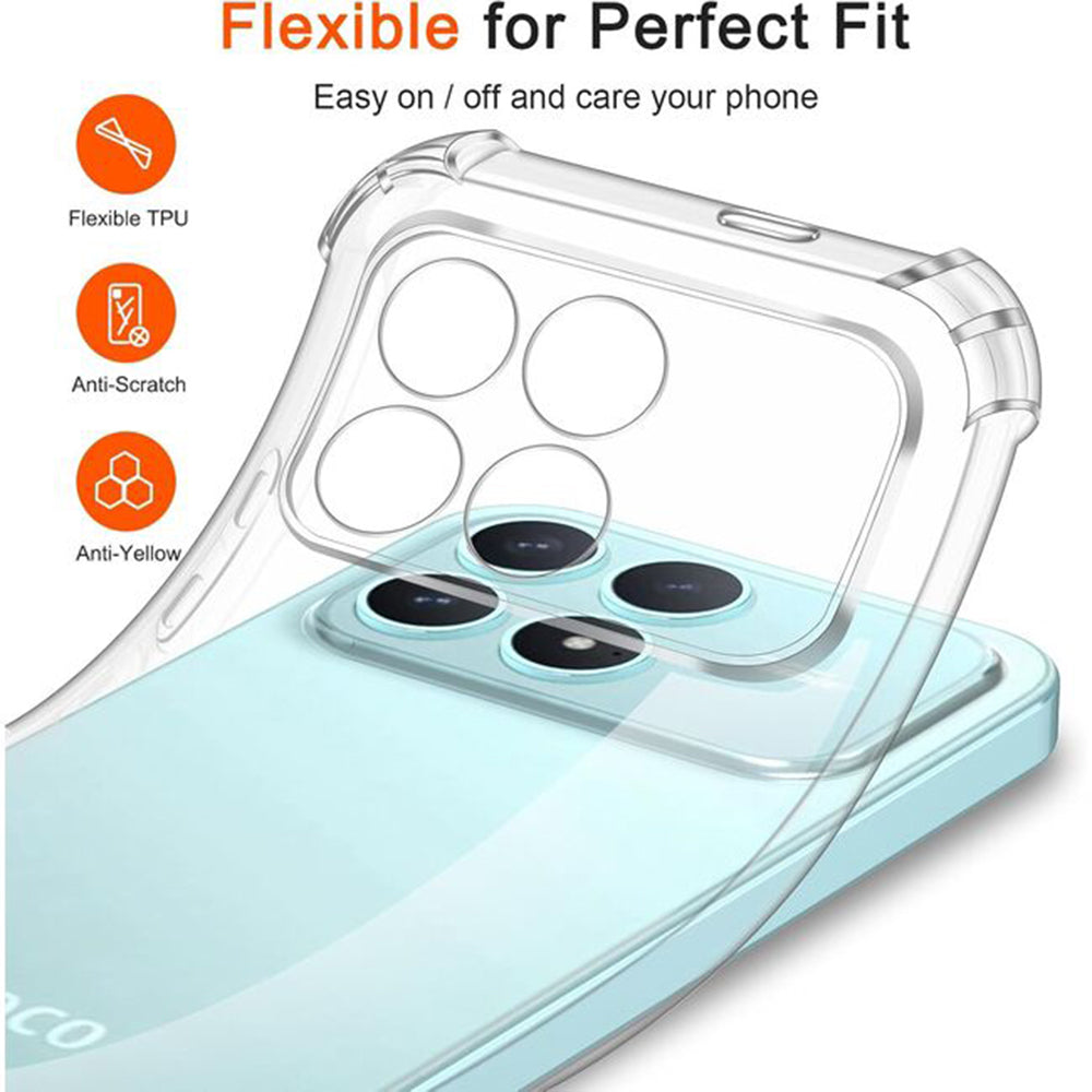 Techsuit - Shockproof Clear Silicone - Xiaomi Poco F8 Ultra - Clear