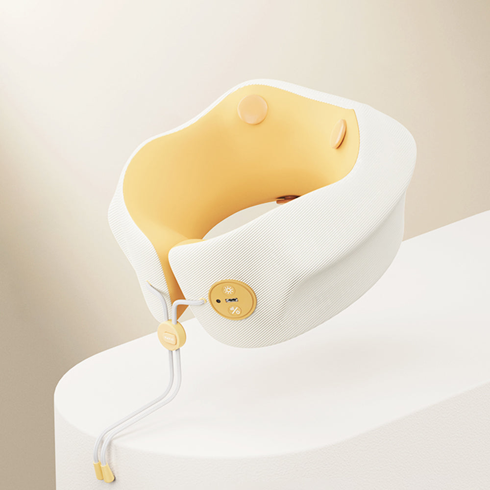 Havit - Neck Massager Smart Life (NM1702) - for Travel, Portable, Lightweight, Hot Compress, Memory Foam, 2200mAh - Yell