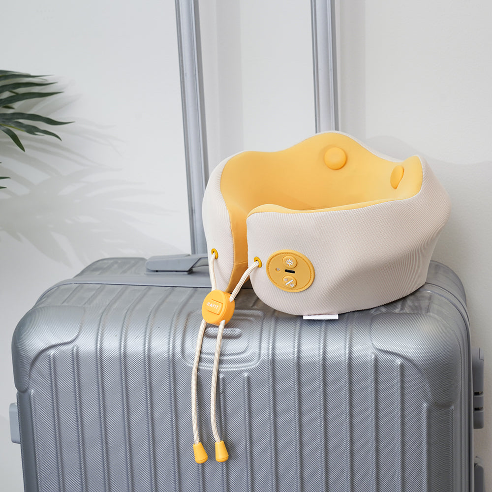 Havit - Neck Massager Smart Life (NM1702) - for Travel, Portable, Lightweight, Hot Compress, Memory Foam, 2200mAh - Yell