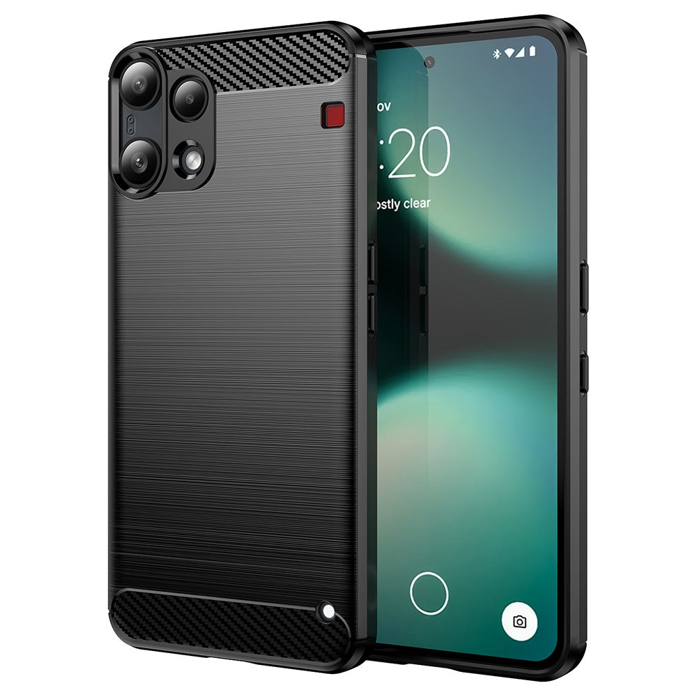 Techsuit - Carbon Silicone - Nothing Phone (3a) Lite - Black