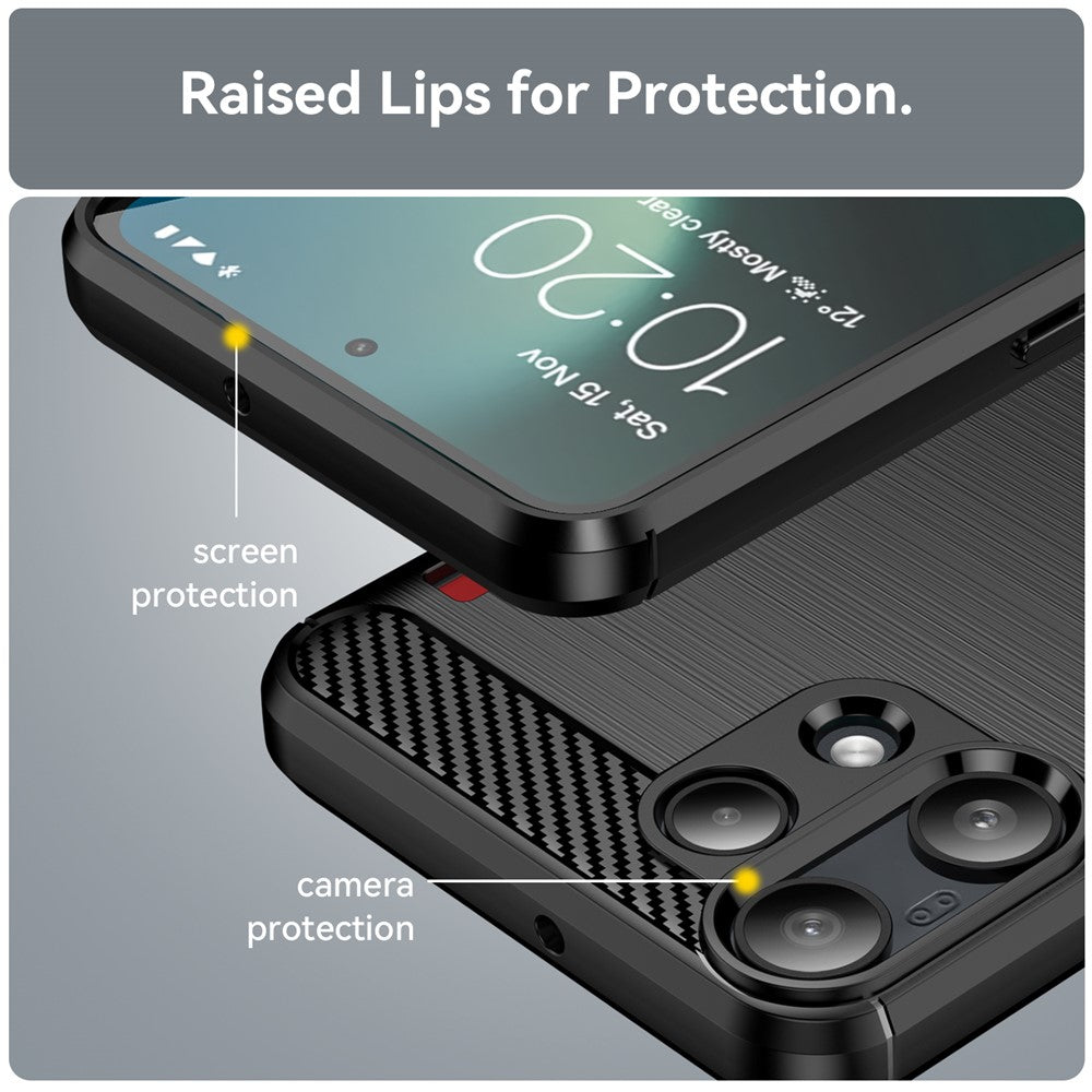 Techsuit - Carbon Silicone - Nothing Phone (3a) Lite - Black