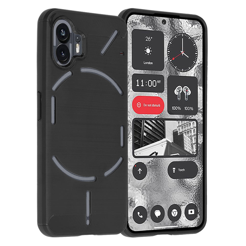 Techsuit - Carbon Silicone - Nothing Phone (2) - Black